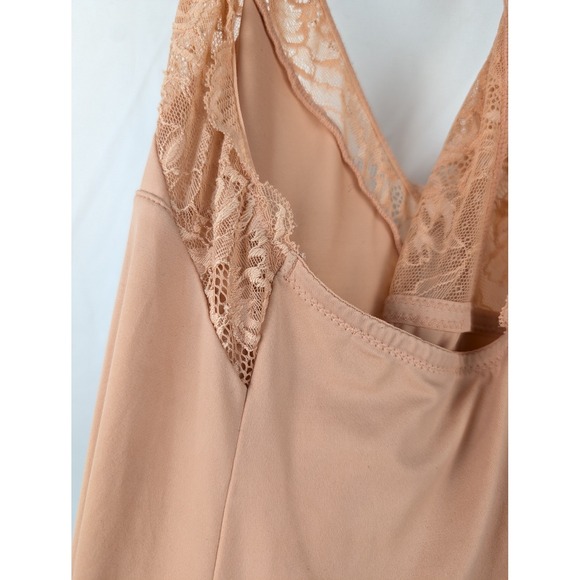 Peach Lace Trim Cami Slip Dress Racerback Adjustable Fairy Dainty Coquette YqK - Picture 6 of 9